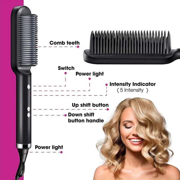Multifunctional 2-in-1 Professional Hair Straightener Comb.