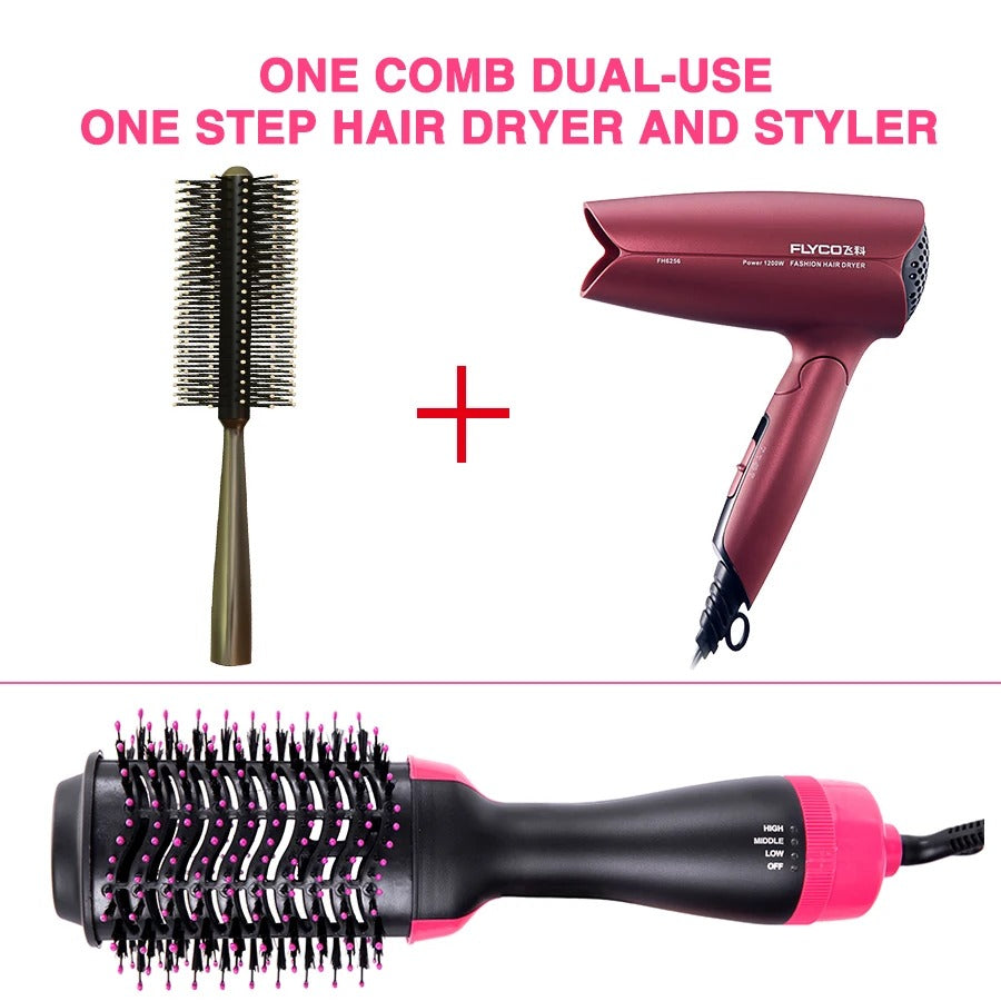 One Step 3 in 1 Hair Dryer and Volumizer / Hot Air Brush - Comb For Drying, Straightening, and Curling